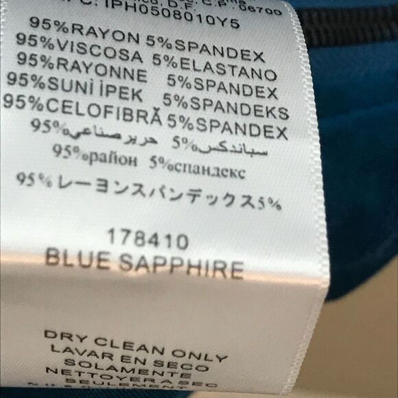 Bebe Sz XS Blue Sapphire Zipper Dress - Picture 5 of 7